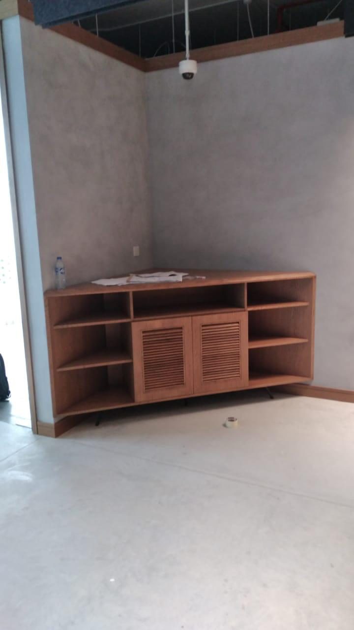 Custom joinery storage unit in the office